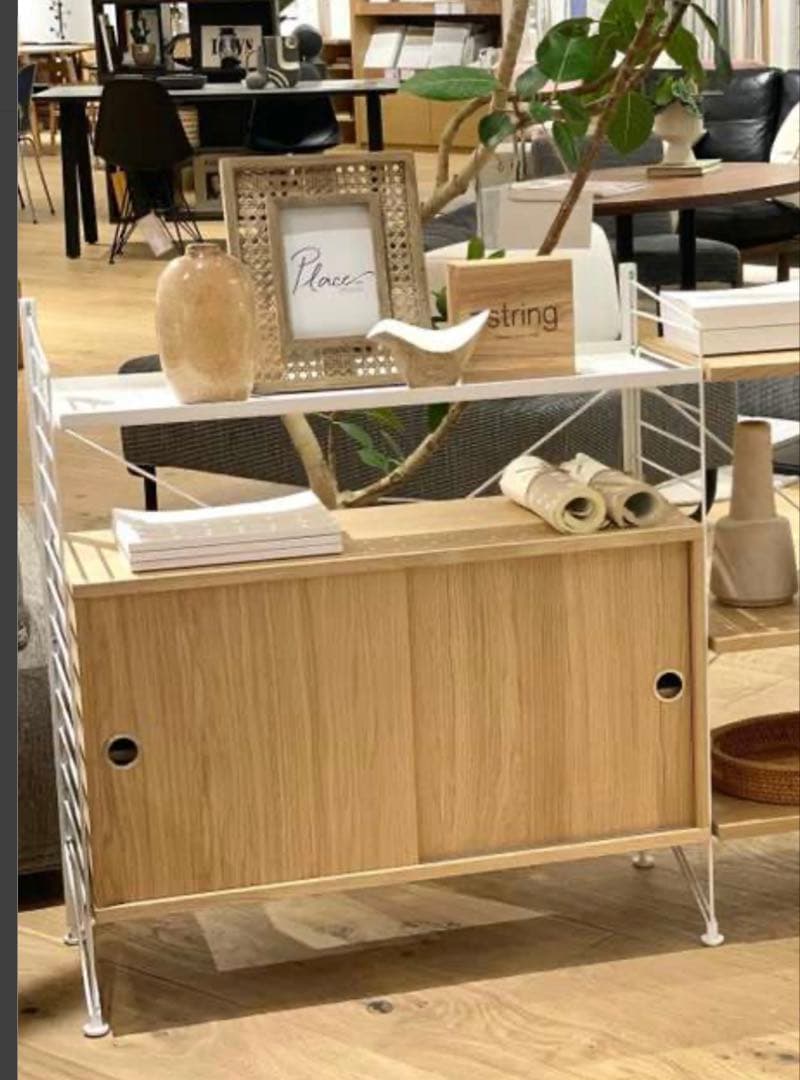 stringストリングシステム　パーツ　メタルシェルフ白　2枚78cmx30cm