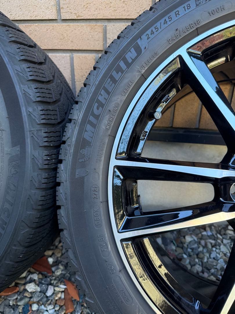 ④メルセデスE300用245/45 R18 ミシュランスタッドレスMAKホイール