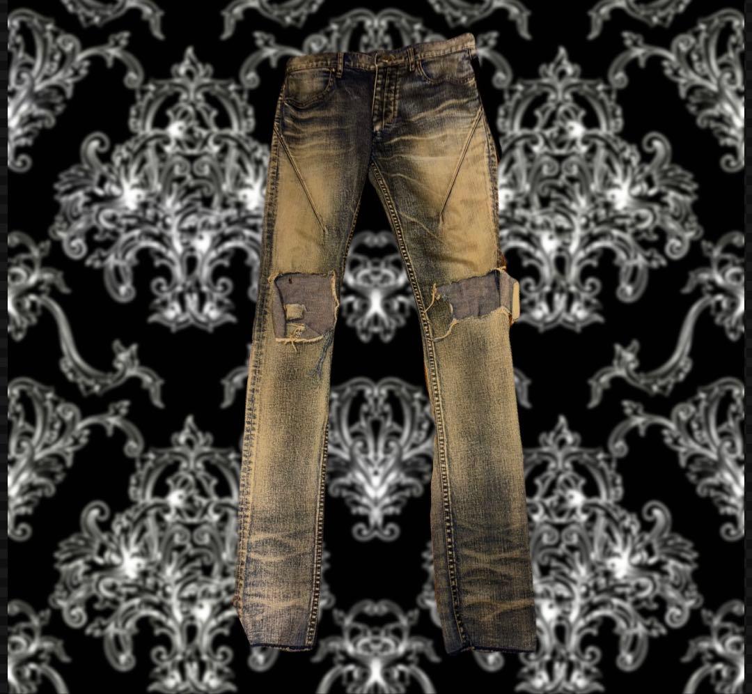 HYDE着系　Y2K ファガッセン SEIGEKI クラッシュデニム サイズ26