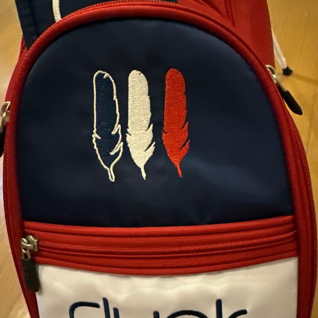 oclunk 軽量撥水ゴルフバッグ 9.0型 RD×WH