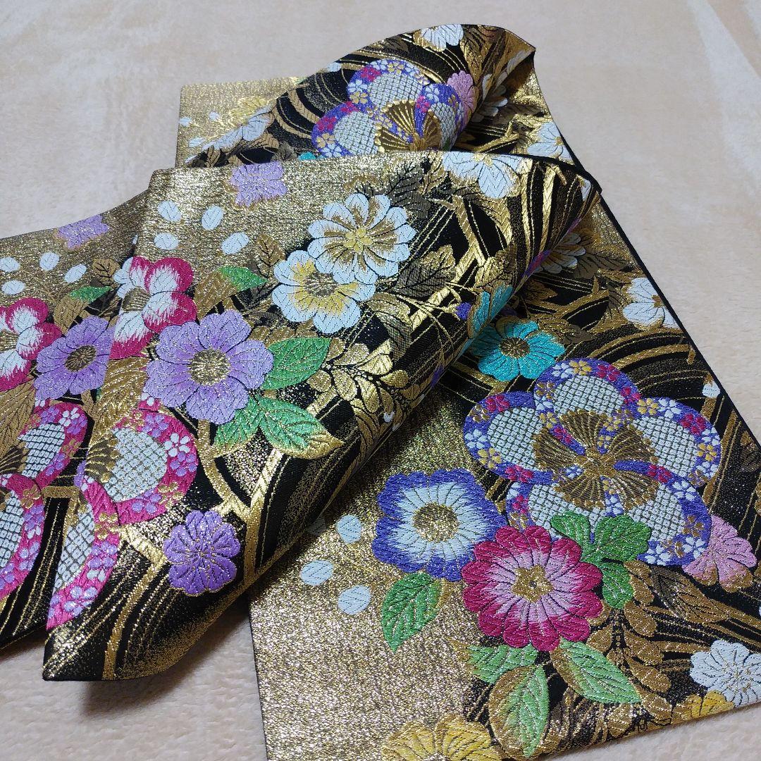 MOA 様２点まとめ依頼品物【京洛たはら謹製 袋帯 佐賀錦 和装 正絹 帯 】