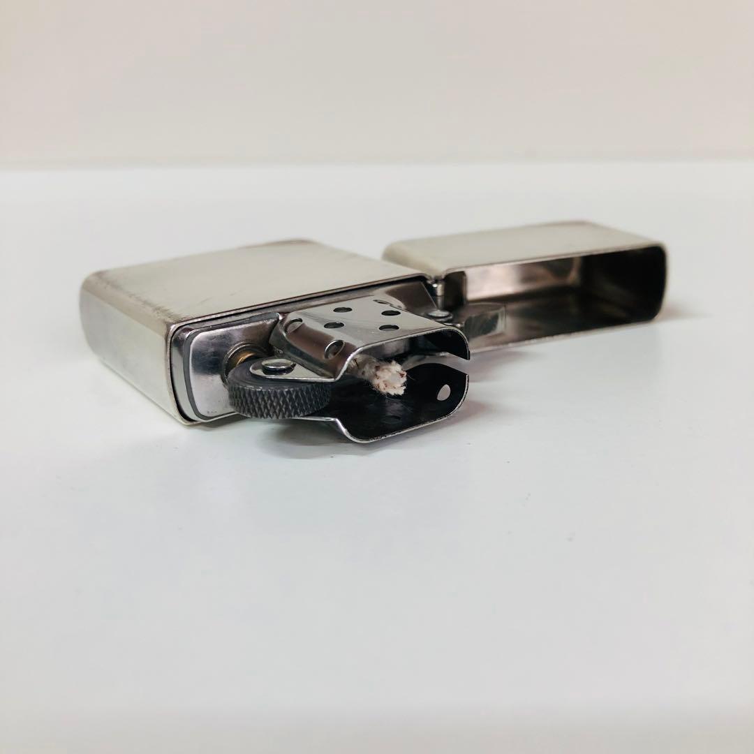 スターリングシルバーダイアゴナルラインフラットトップZIPPO