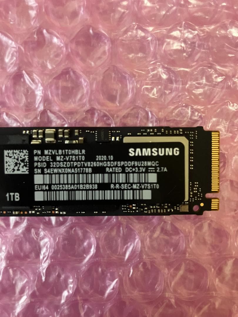 SSD 1TB NVMe SAMSUNG 970 EVO PLUS 約450時間
