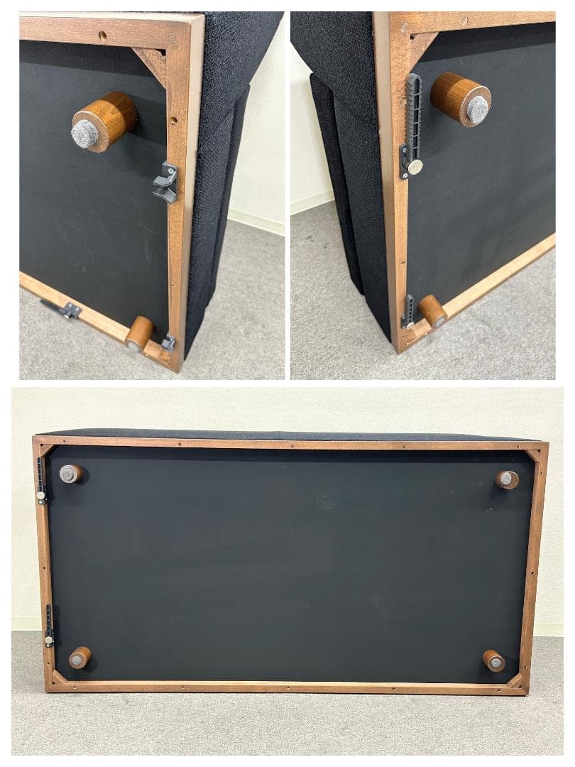 ■リッツウェル■GINA　モジュラー　3Pソファ　セパレート　ファブリック　濃紺