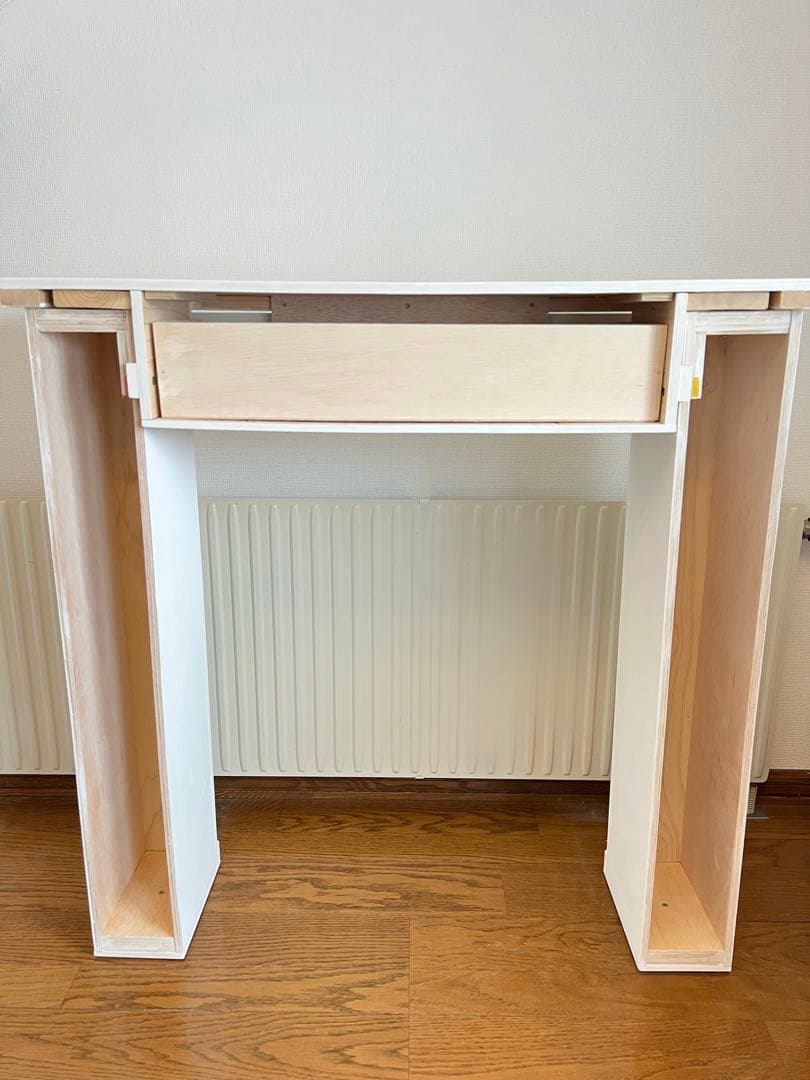 W90 マントルピース　ホワイト ミルクペイント　木製　シャビー