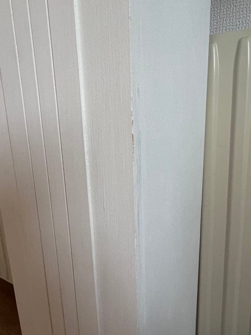 W90 マントルピース　ホワイト ミルクペイント　木製　シャビー