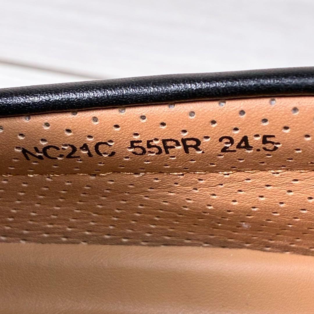 121【極美品】リーガル 55PR デッキシューズ レザー 黒 24.5