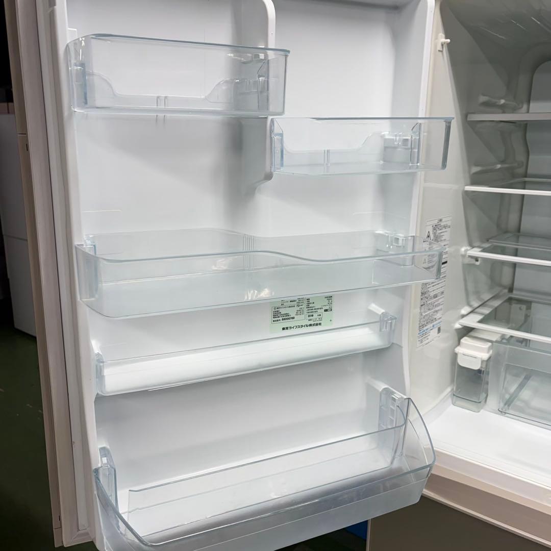 717 ガラストップ　大型冷蔵庫　400L強 極美品　自動製氷機付　5ドア　人気