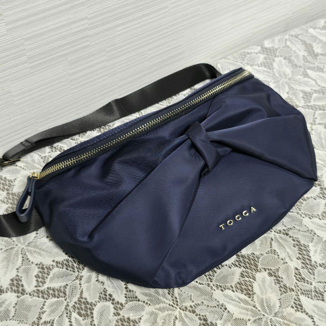 TOCCA RIBBON KNOT BODY BAG ボディ バッグ ネイビー系