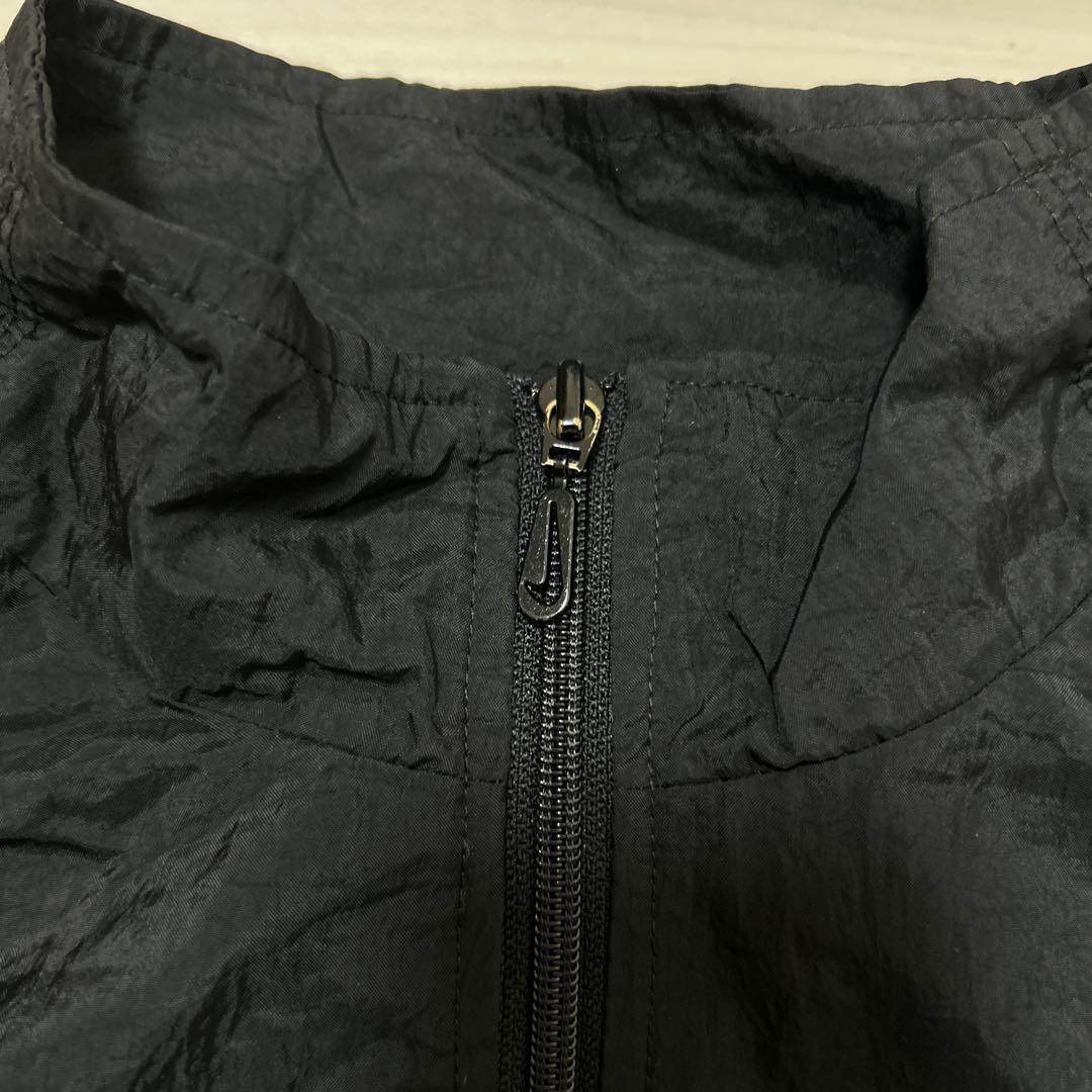 90s NIKE ナイキ ナイロンジャケット トラックジャケット 黒 M 銀タグ