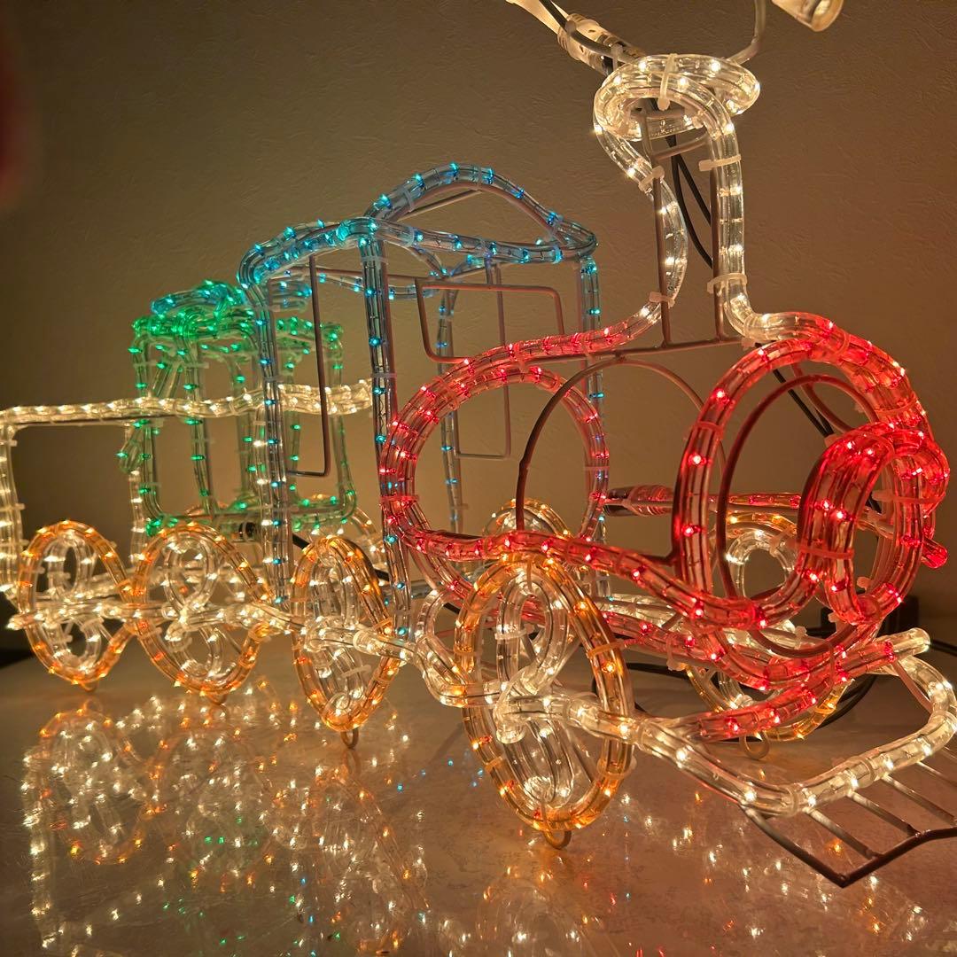 クリスマスイルミネーション 3D機関車 防雨試験合格品 ガーデンモチーフライト