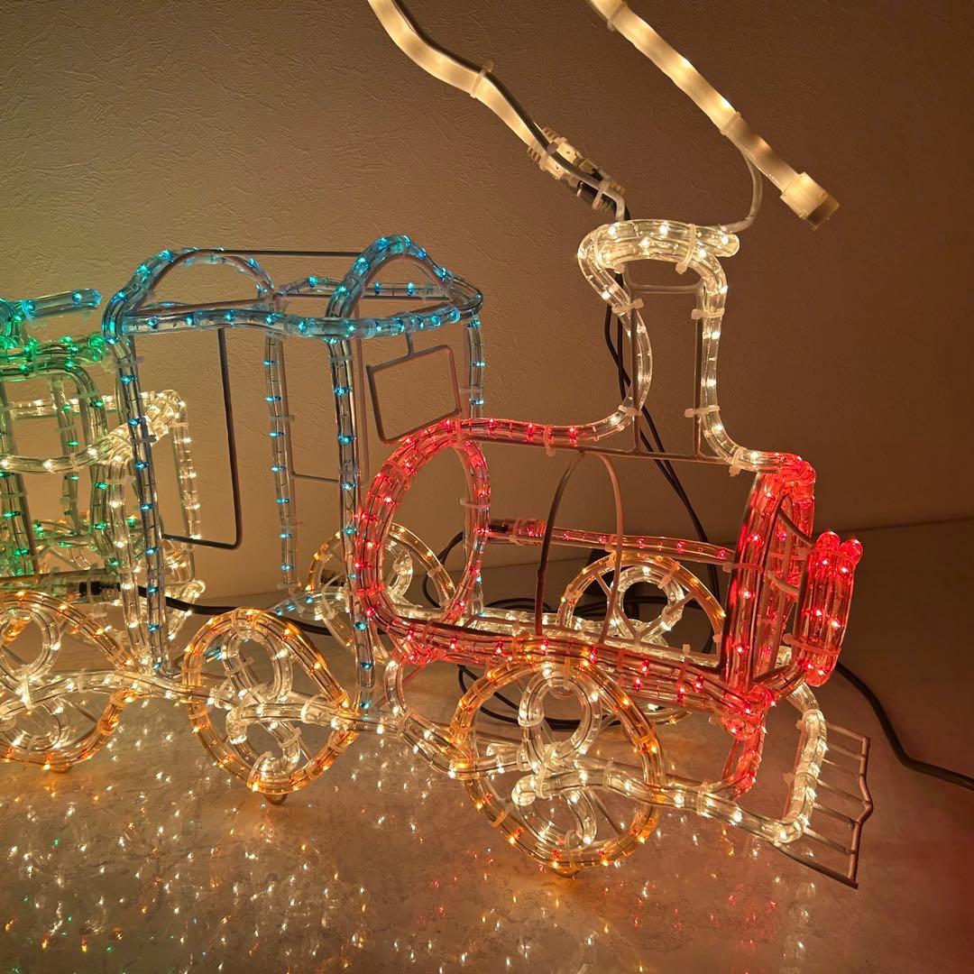 クリスマスイルミネーション 3D機関車 防雨試験合格品 ガーデンモチーフライト