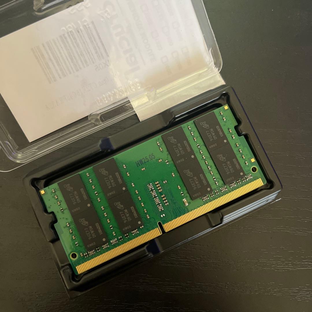 Crucial ノートPC用増設メモリ16GB DDR4-3200