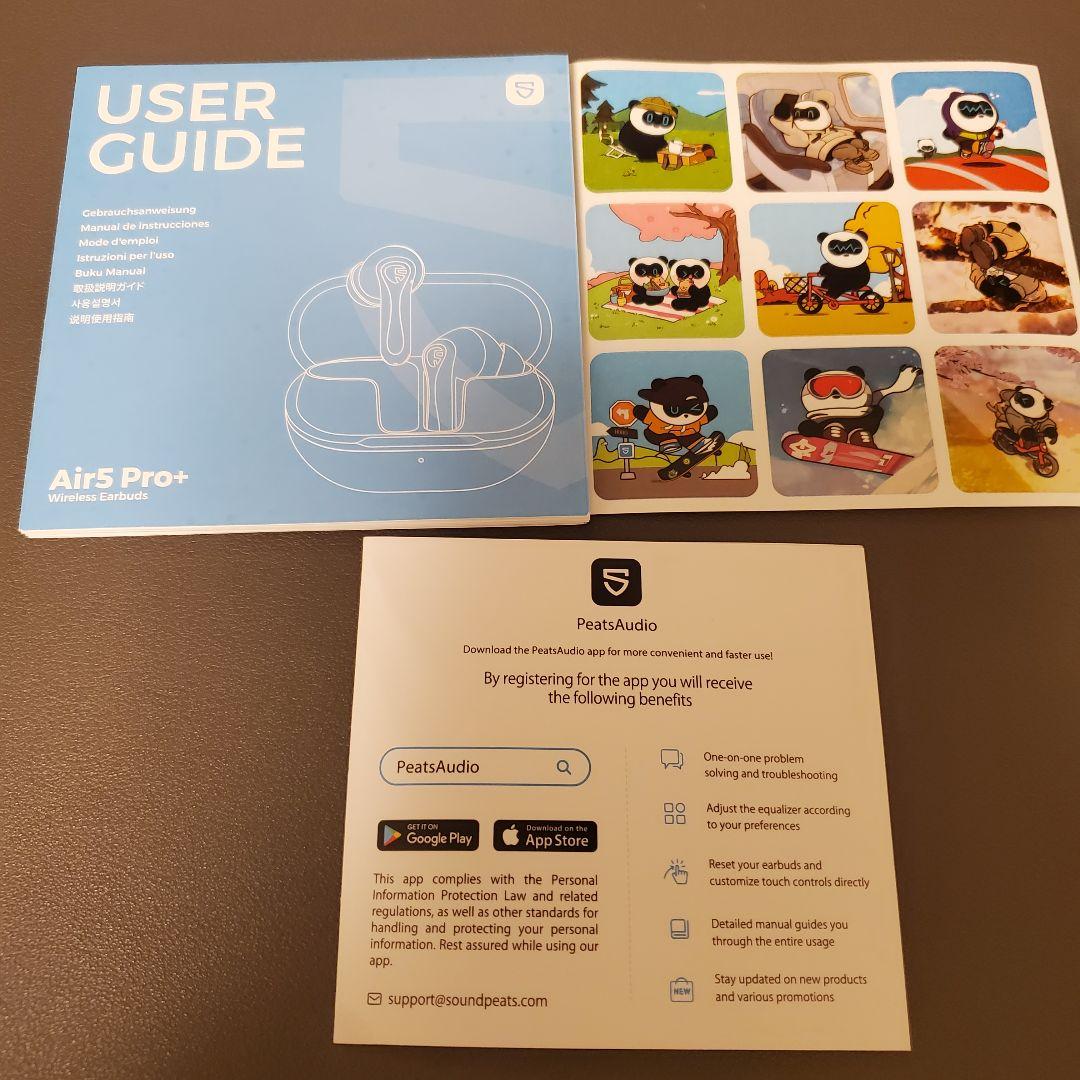 極美品SOUNDPEATSAir5 Pro Plus おまけケース