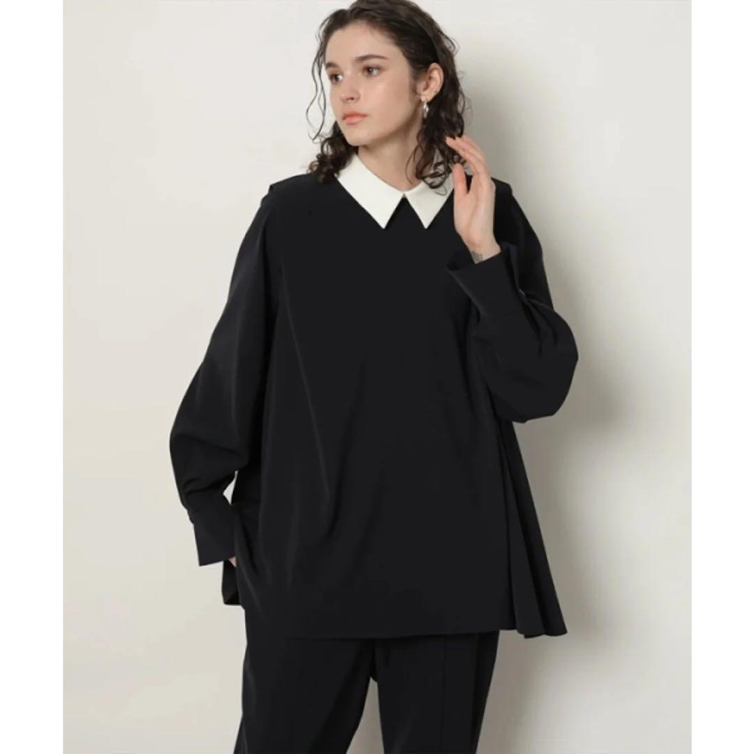 新品タグ付✨＜川上桃子さんコラボ＞衿付きブラウス カデュネ 蛯原友里