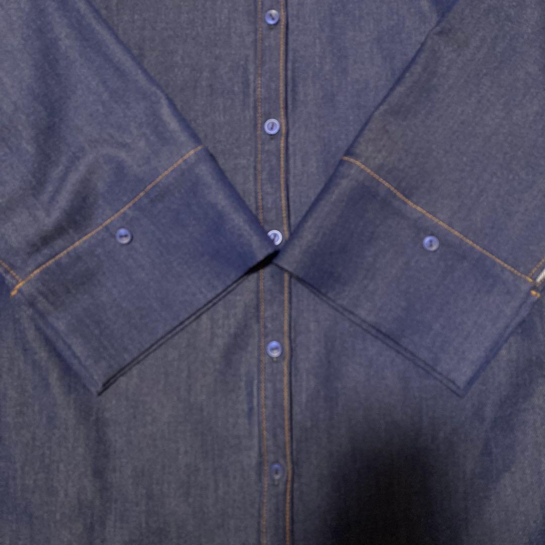 【美品】 ラグナムーン　柳橋唯コラボ　ワイドスリーブタイネック シャツ