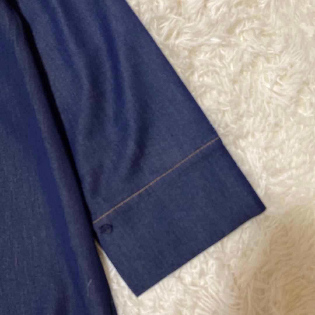 【美品】 ラグナムーン　柳橋唯コラボ　ワイドスリーブタイネック シャツ