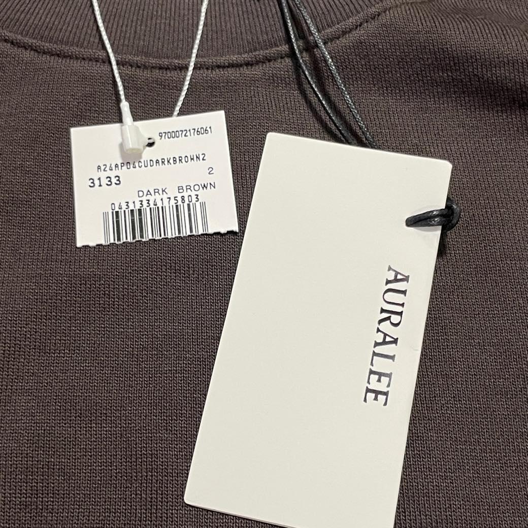 新品 AURALEE HIGH GAUGE SWEAT DARK BROWN