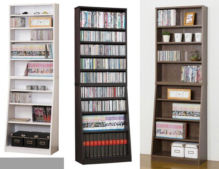 大容量　ホームシェルフ　W60　本棚　稼働棚　ＣＤ　ＤＶＤ　収納棚