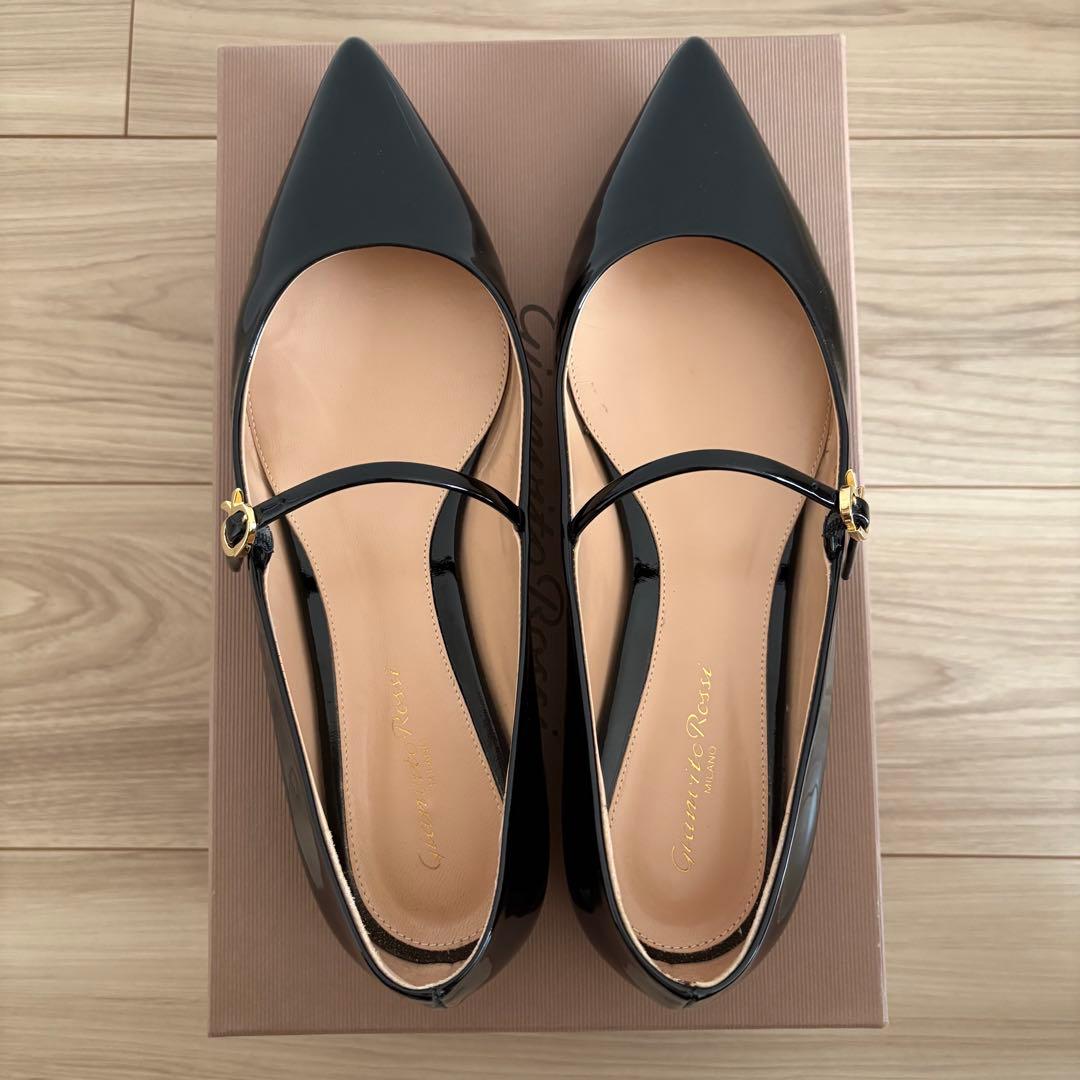 靴 Gianvito Rossi RIBBON JANE BLACK 38