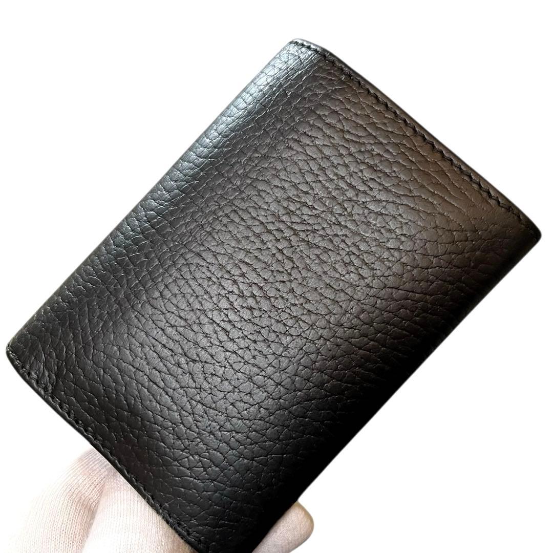 GUCCI グッチ　カードケース　名刺入れ　ゴールド金具　ユニセックス　黒