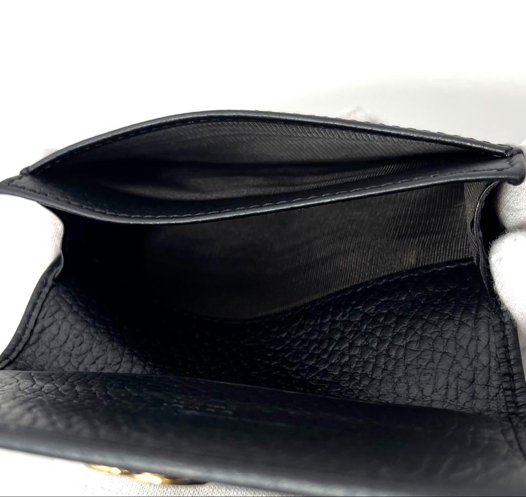 GUCCI グッチ　カードケース　名刺入れ　ゴールド金具　ユニセックス　黒