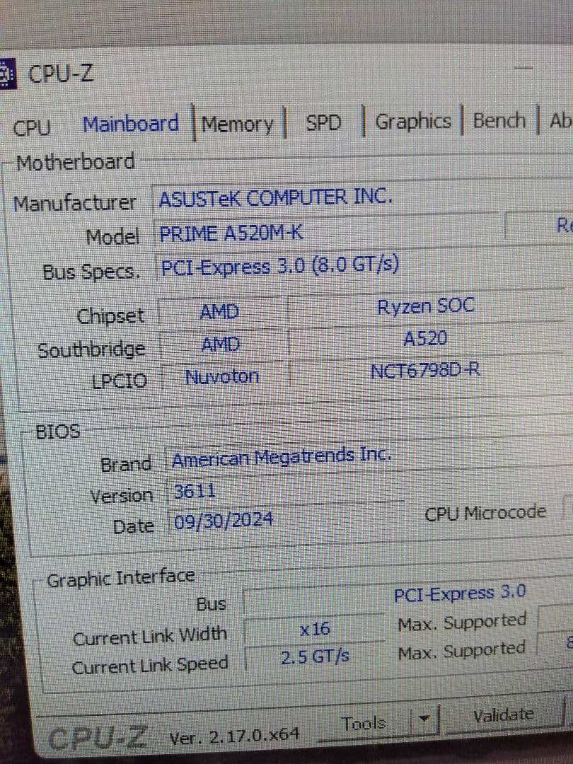 ASUS A520M-K＋Ryzen5500 箱ク−ラ−付 動作確認済み