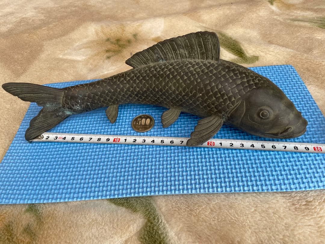 鯉の置物 銅製 旧家蔵出 江戸？〜明治頃