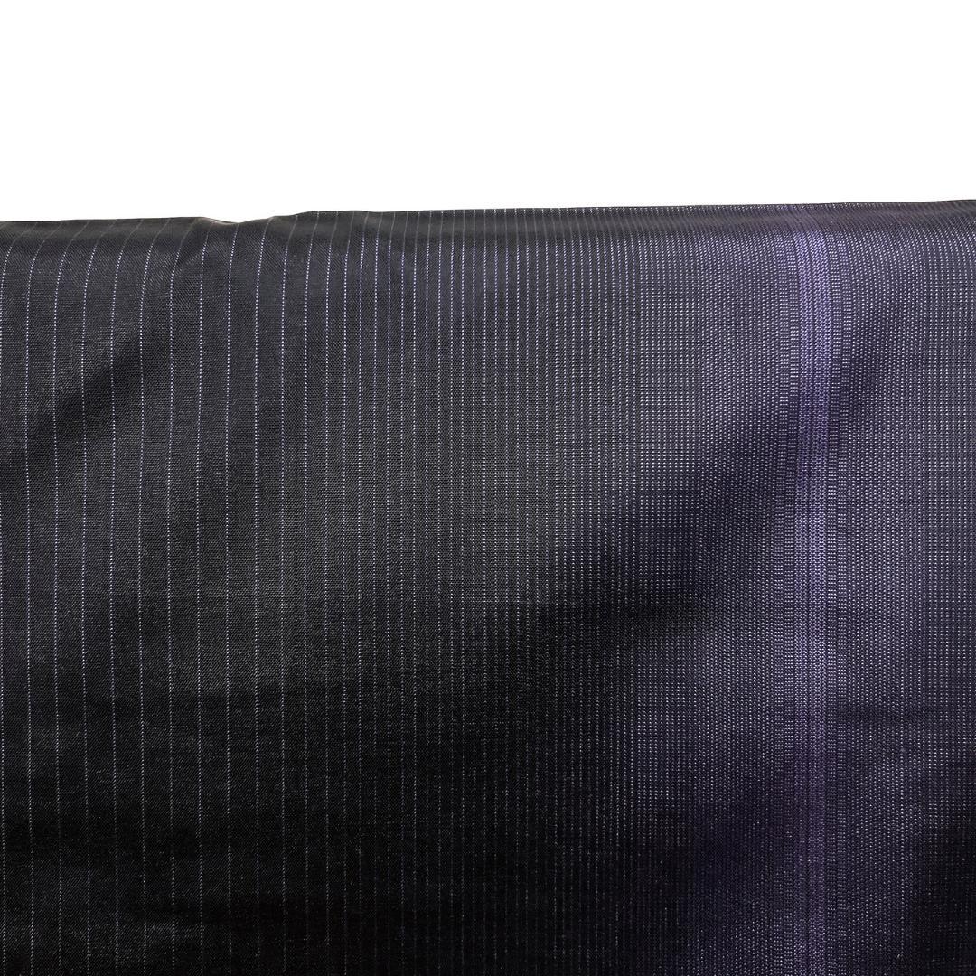 未着用　小紋　染め大島紬　アンサンブル　縦縞　モード　着物　124b d ms