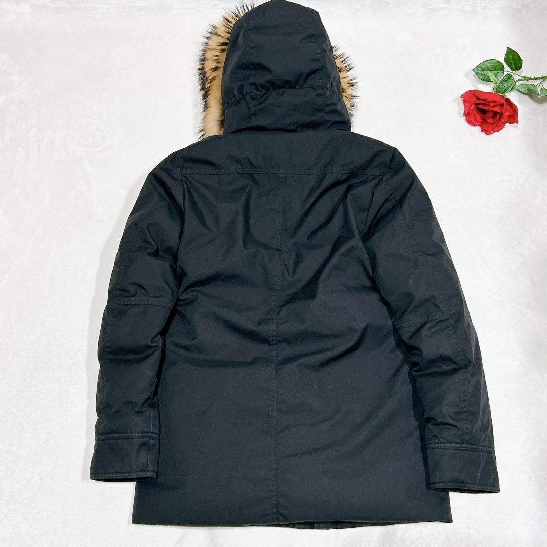 未使用級美品✨　ピレネックス　ダウンコート　ファー　ブラック　黒　M