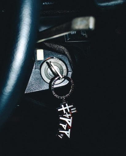 ブラックアイパッチ INITIAL D KEY RING SILVER
