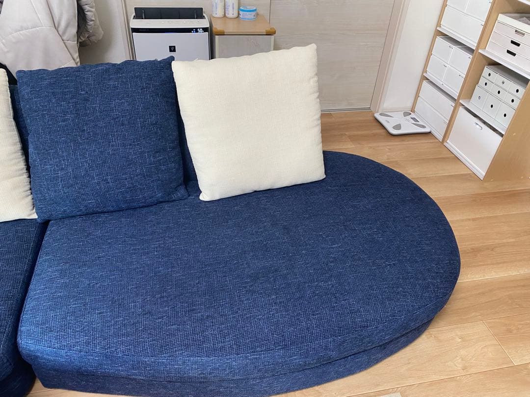 【セット販売】おしゃれカウチソファ　幅2300 ④【合計51000円】