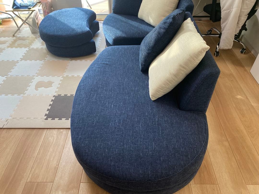 【セット販売】おしゃれカウチソファ　幅2300 ④【合計51000円】