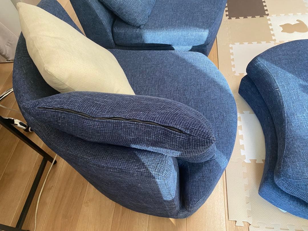 【セット販売】おしゃれカウチソファ　幅2300 ④【合計51000円】