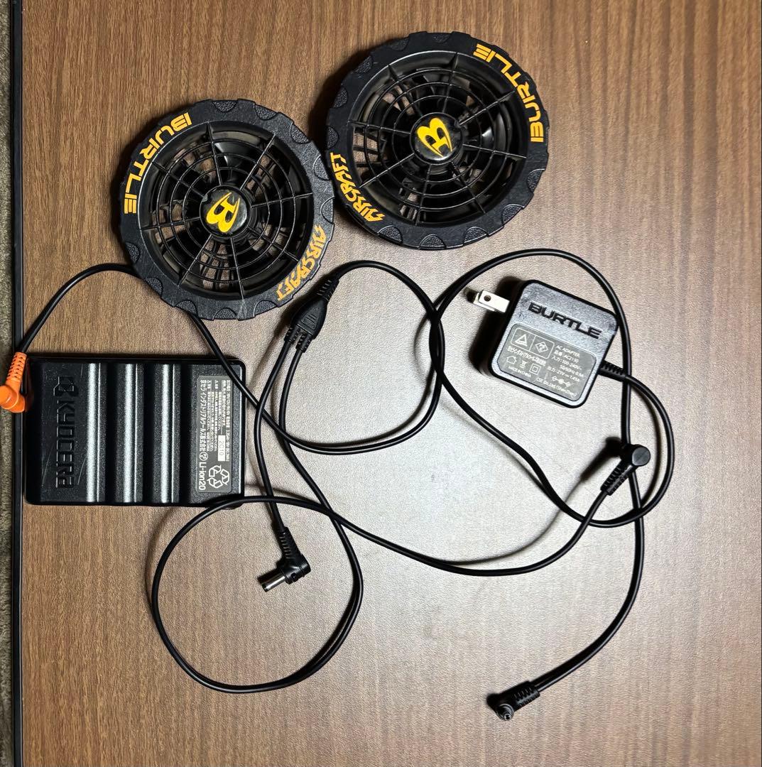 BURTLE バートル エアークラフト 19Vリチウムイオンバッテリーとファン