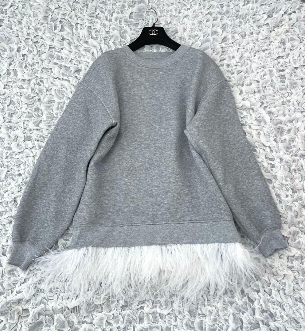 エイミーイーストワール　フェザーヘムスウェットワンピース　定価29700円