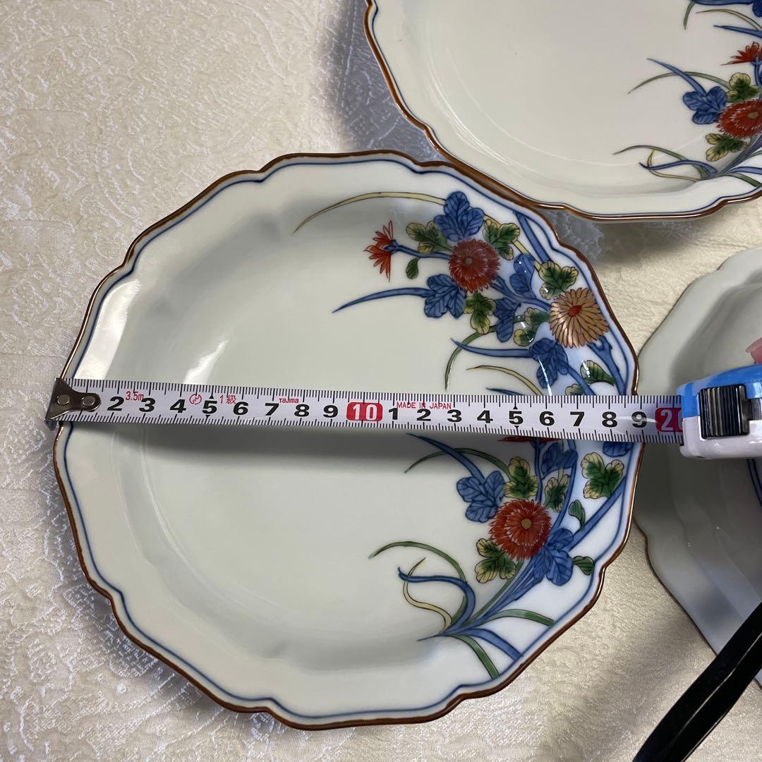 源右衛門窯　古伊万里風菊江　高台小鉢揃　3枚