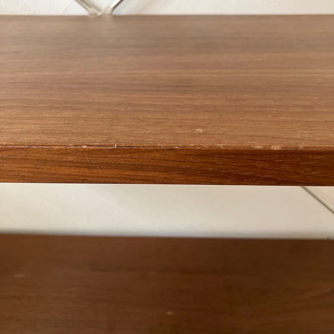 無印良品　ステンレスユニットシェルフ　ウォールナット材　棚セット　ワイド　小