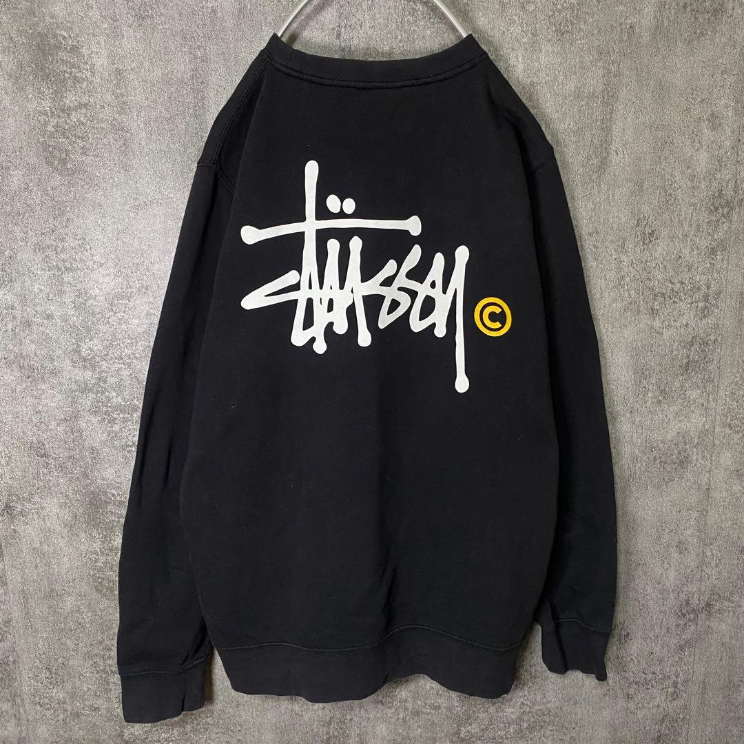 Stussy スウェット ブラック M ストックロゴ　ゆるだぼ 定番