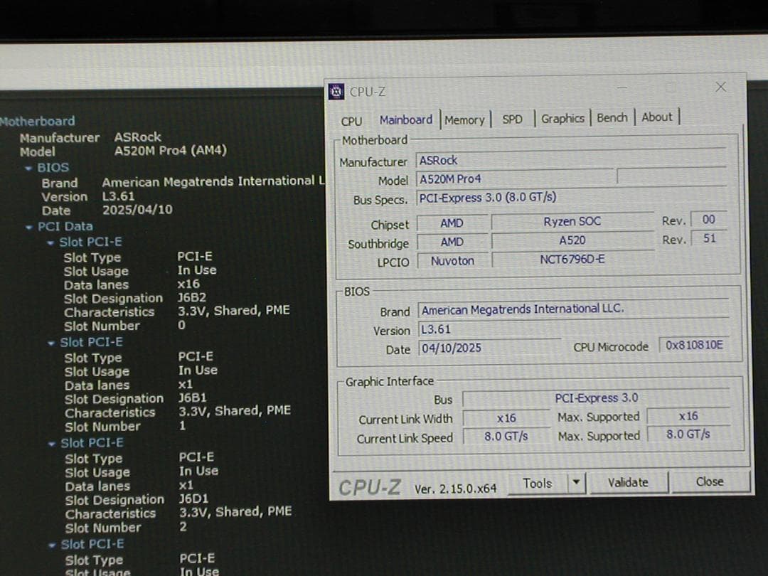 ASROCK　A520M Pro4　AM4