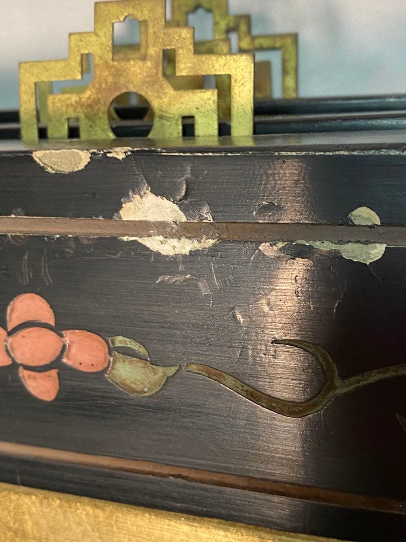 2802❣️ 中国　金屏風　アンティーク