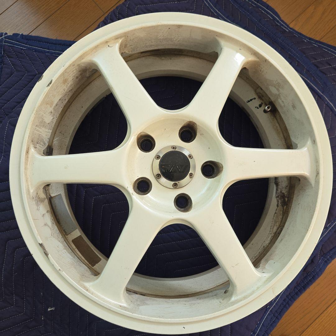 夢*界様 ヨコハマ AVS モデル6 ホワイト ホイール 2本 ドリケツに