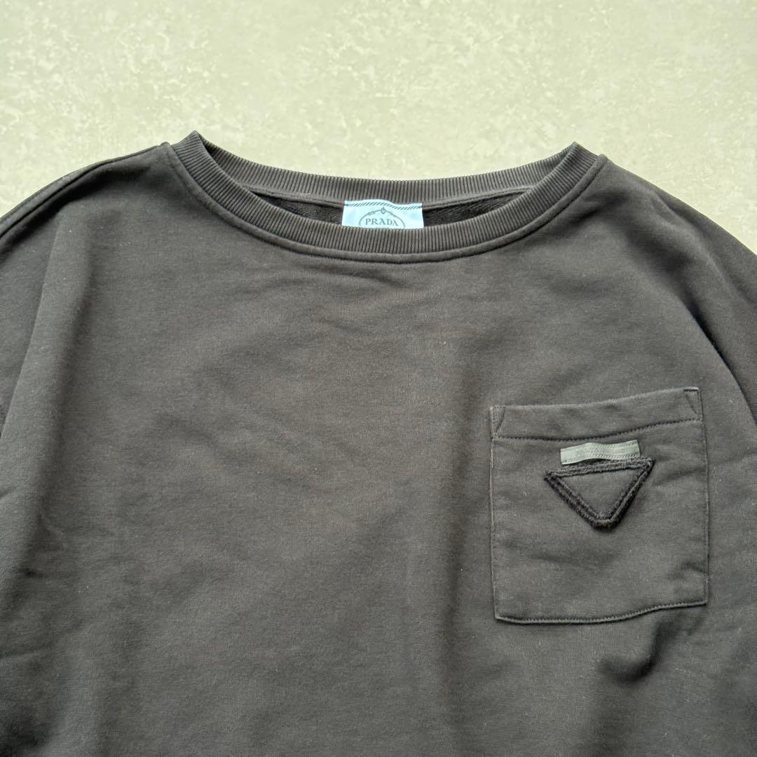 トップス PRADA triangle logo sweat