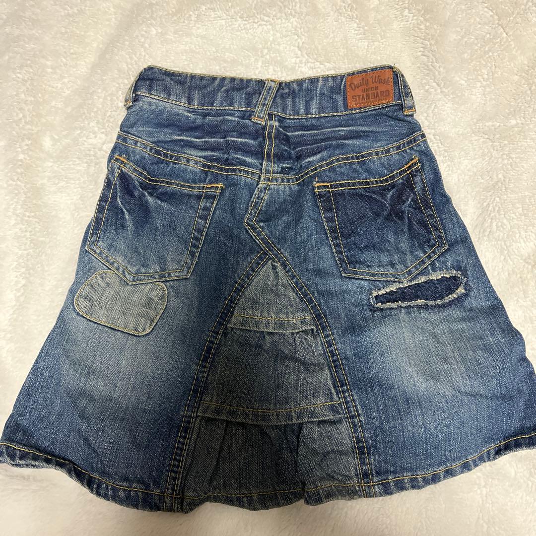 WASK ワスク　デニムスカート　リメイク風　90㎝