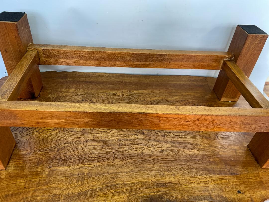 ケヤキ？ 一枚板 座卓 ローテーブル ちゃぶ台 天然木 無垢材 　12c01