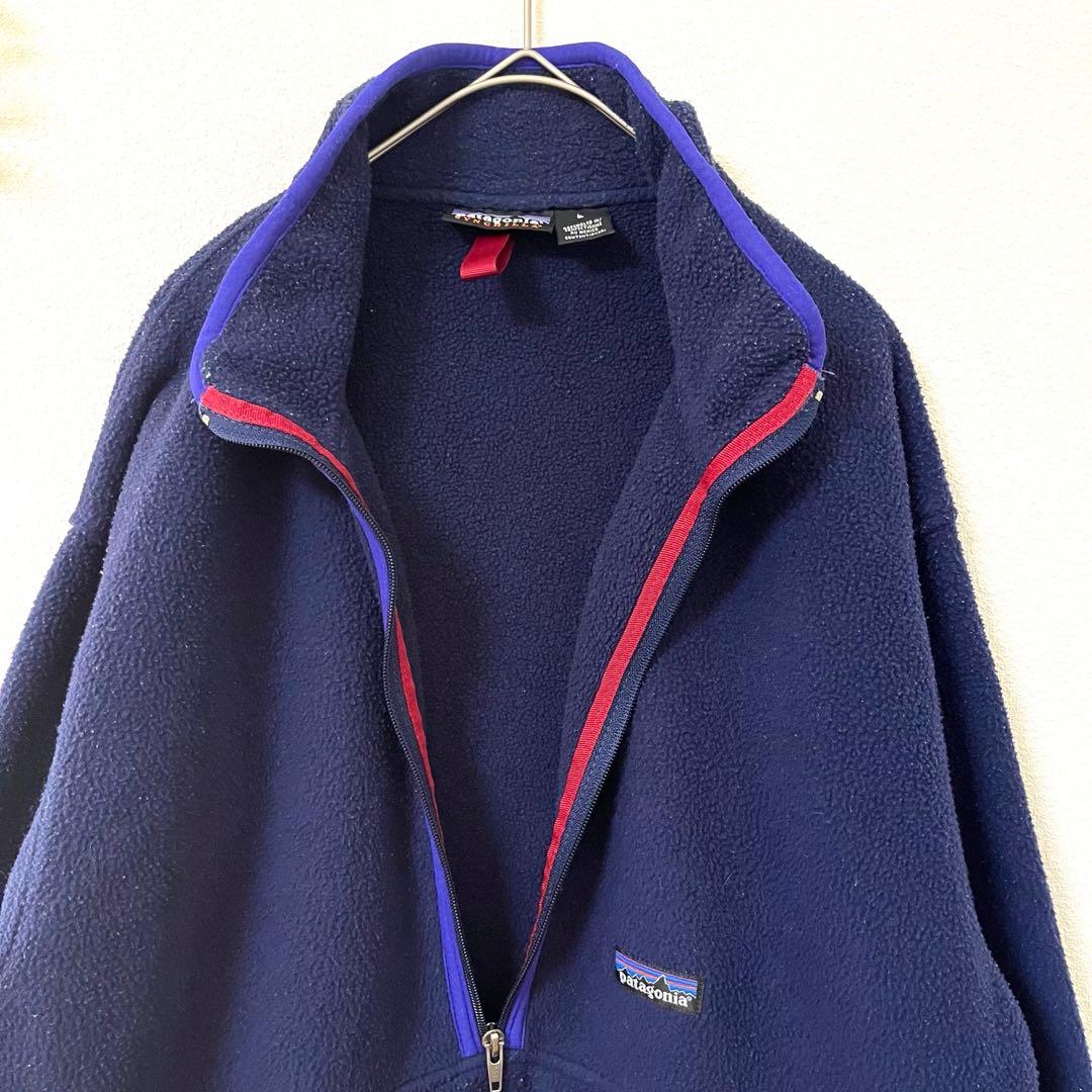 patagonia シンチラフリース ハーフジッププルオーバー L 紺