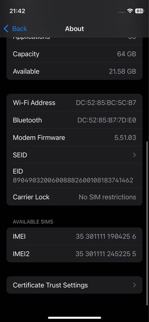 iPhone 12mini 青 64GB