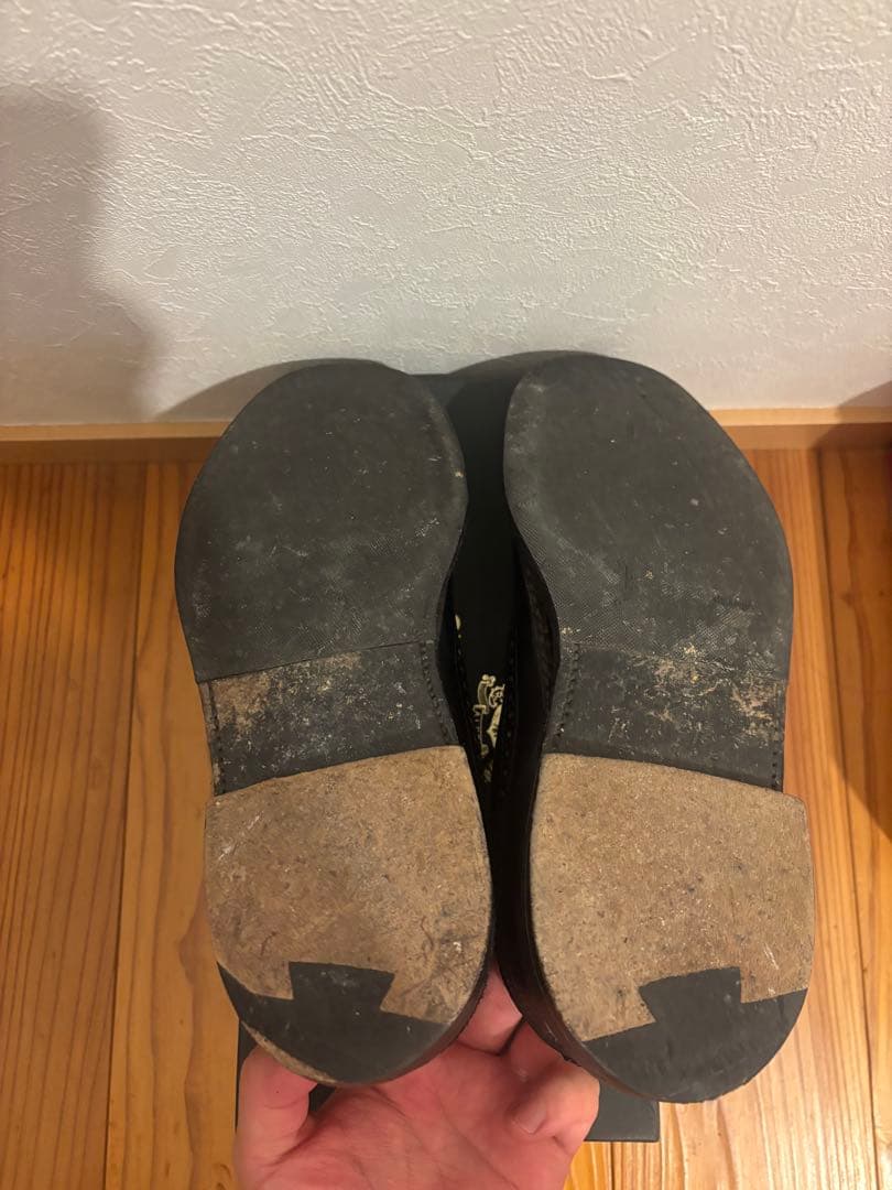 Alden ブラックウィングチップレザーシューズ