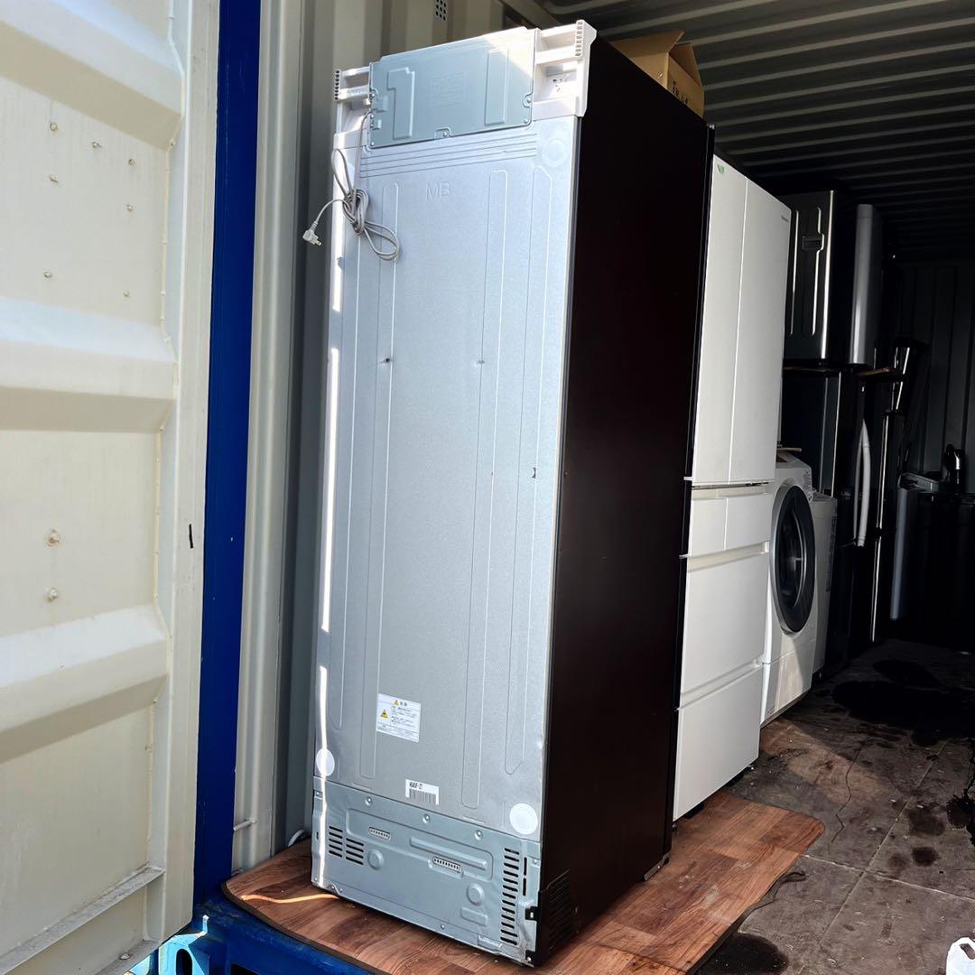 取付無料！三菱チルドルーム搭載おしゃれブラウンインテリア5ドア冷蔵庫！洗濯機