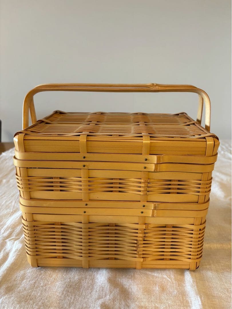 おじろ角物店「角物お弁当箱 横長2 段」